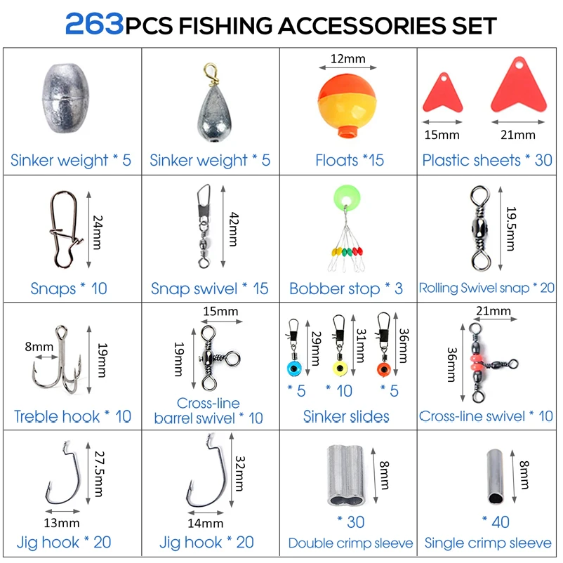 263pcs Outdoor Fishing Accesso - Fishing Equipment Organizer ulasan dan harga