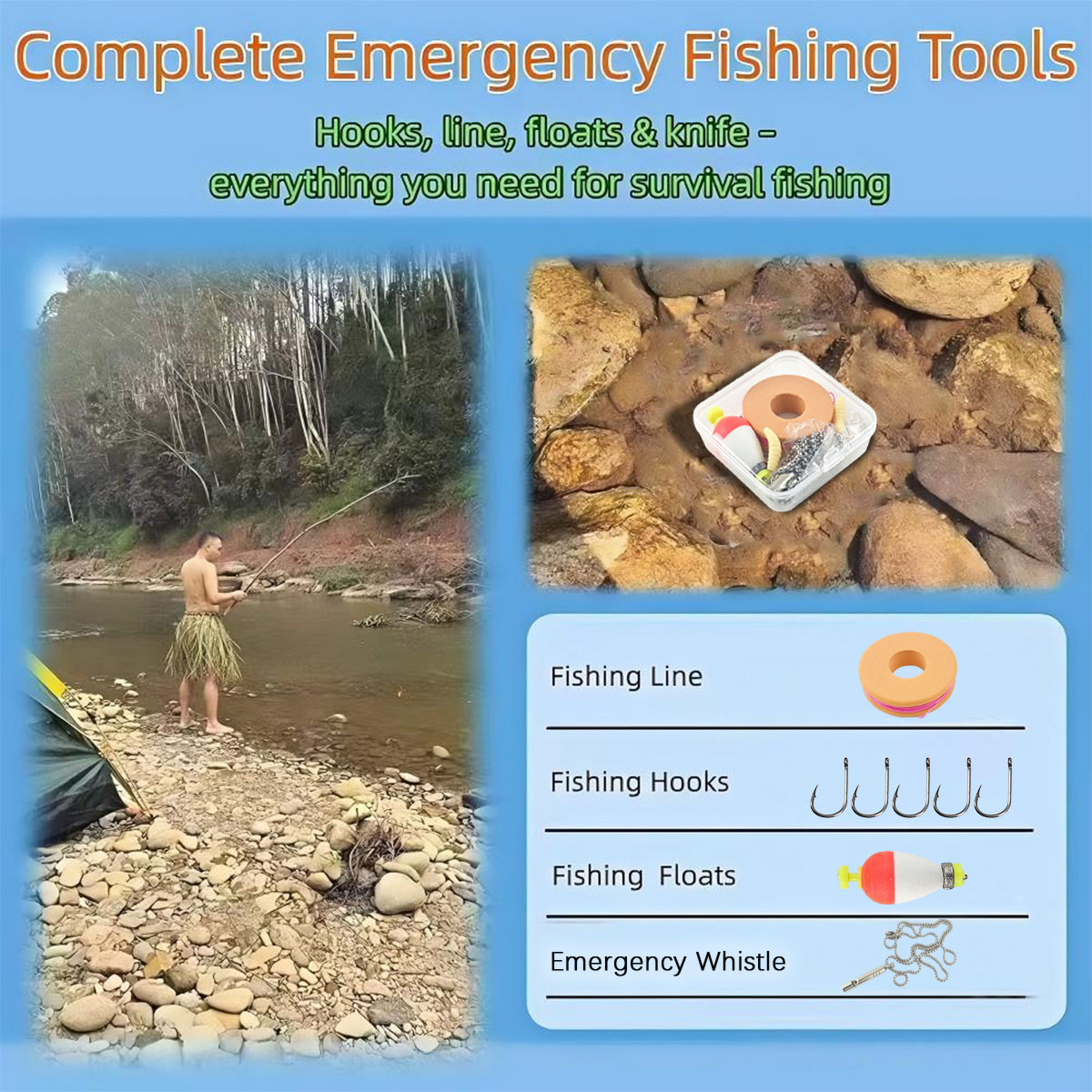 Portable Emergency Fishing Gea - Fishing Equipment Organizer ulasan dan harga